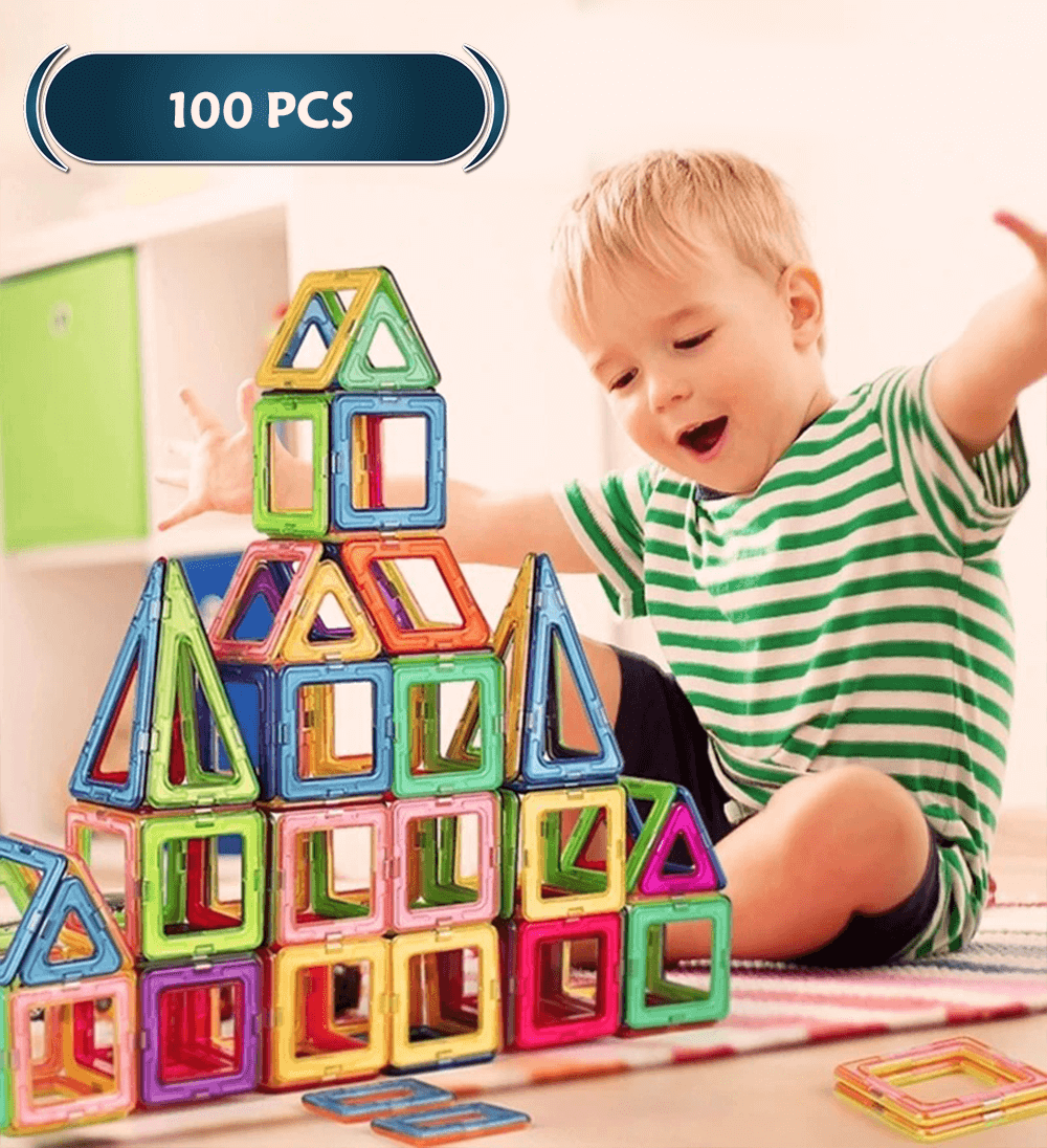 FLEXICRAFT™ - MONTESSORI MAGNETIC BLOCKS 50 Pcs