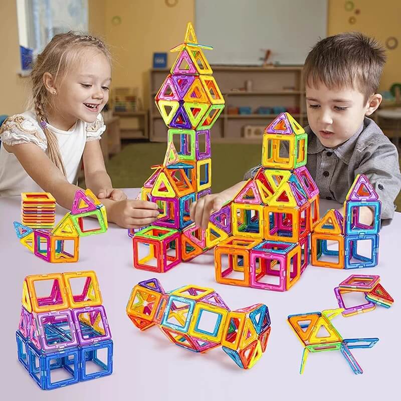 FLEXICRAFT™ - MONTESSORI MAGNETIC BLOCKS 100 Pcs