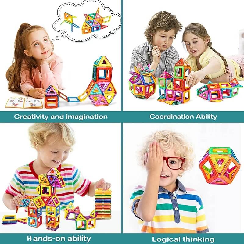 FLEXICRAFT™ - MONTESSORI MAGNETIC BLOCKS 100 Pcs