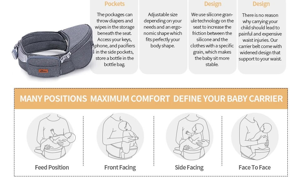 ComfyCradle™ HIP SEAT BABY CARRIER