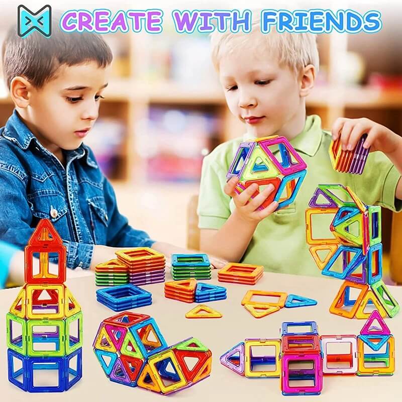 FLEXICRAFT™ - MONTESSORI MAGNETIC BLOCKS 50 Pcs