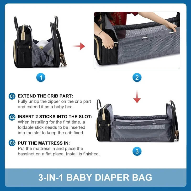 TravelNest™ - CHANGING STATION DIAPER BAG