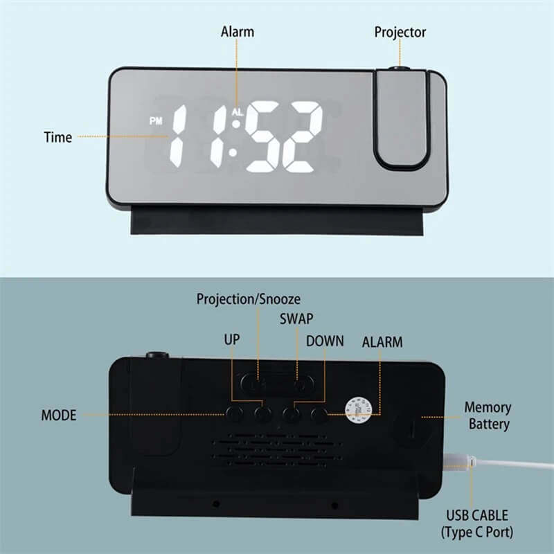 TIMEMASTER™ - PREMIUM PROJECTOR ALARM CLOCK